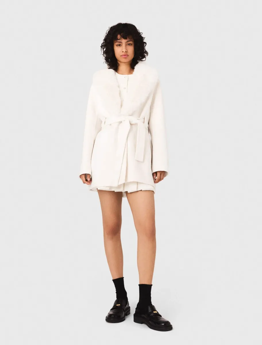 Belted short coat