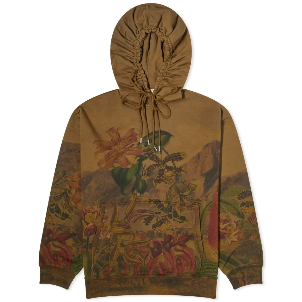 Haxel Double Cord Print Popover Hoody