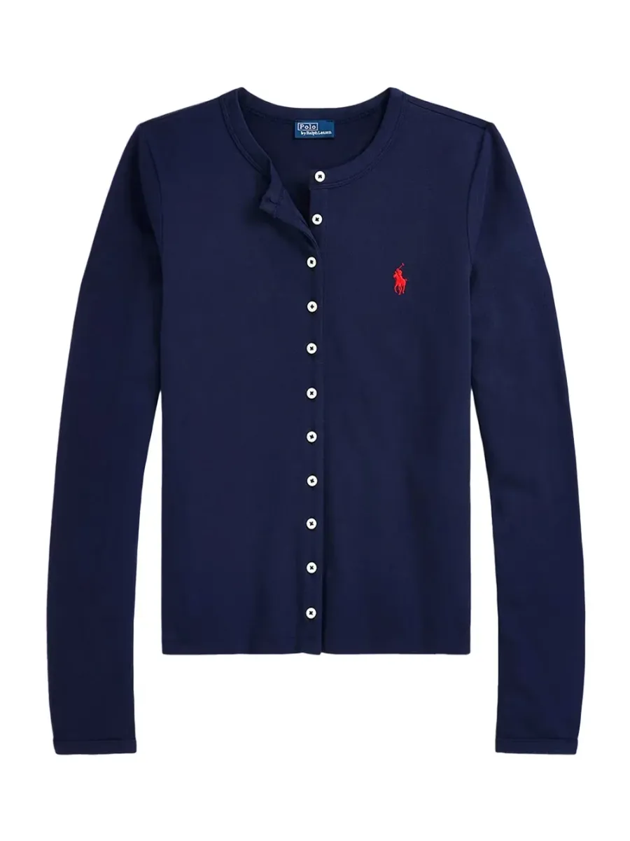 Mesh Cardigan Navy