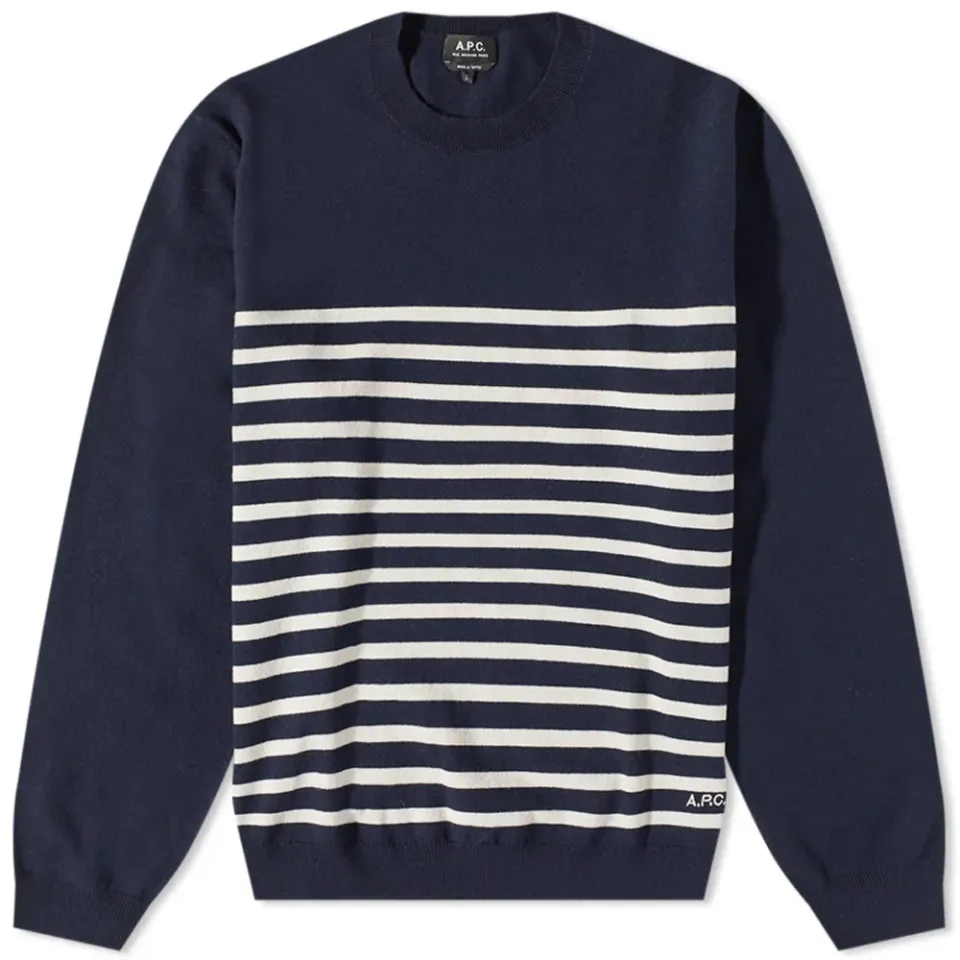 A.P.C Matthew Stripe Crew Knit