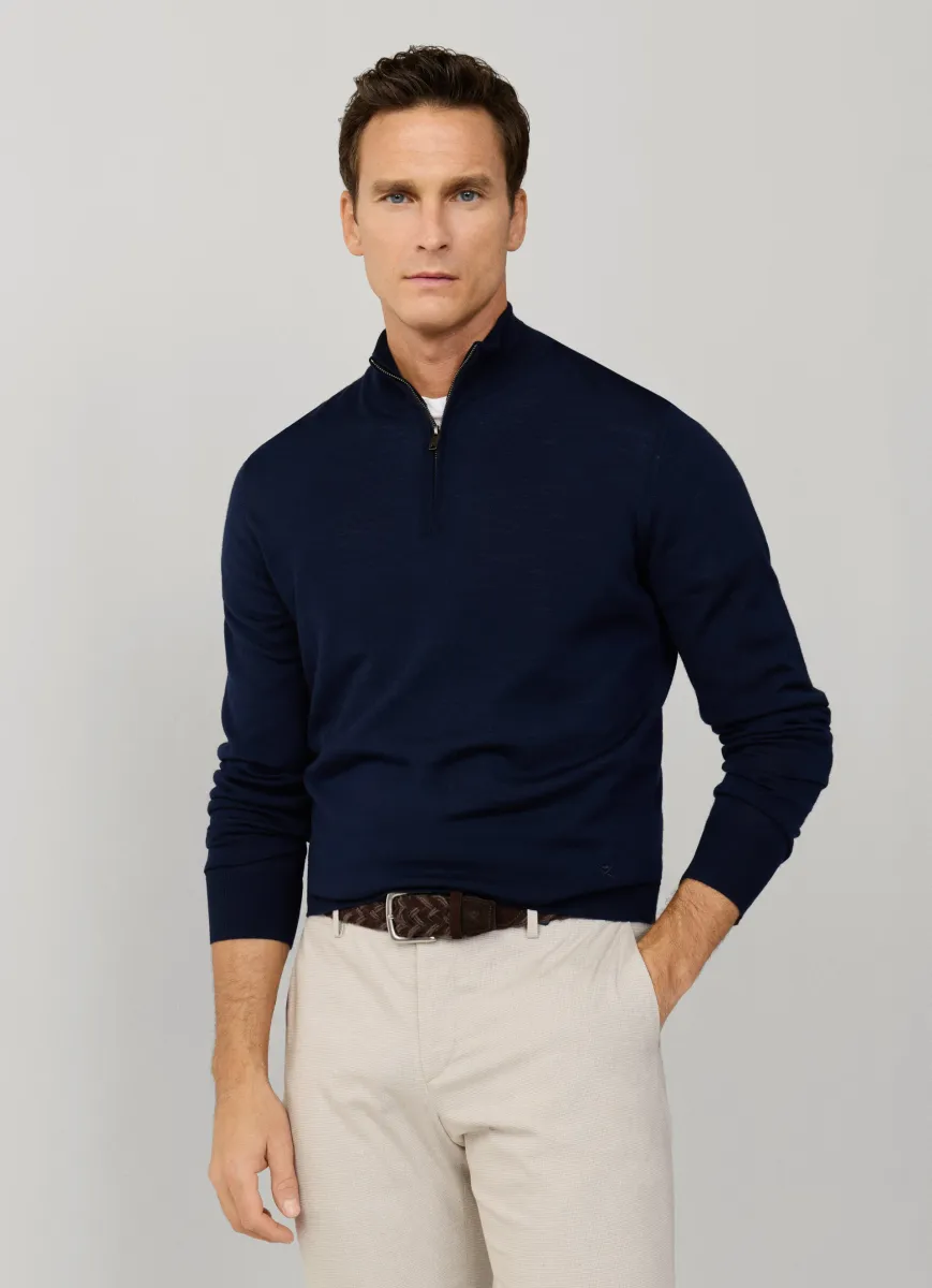 Merino Wool Quarter Zip Jumper
