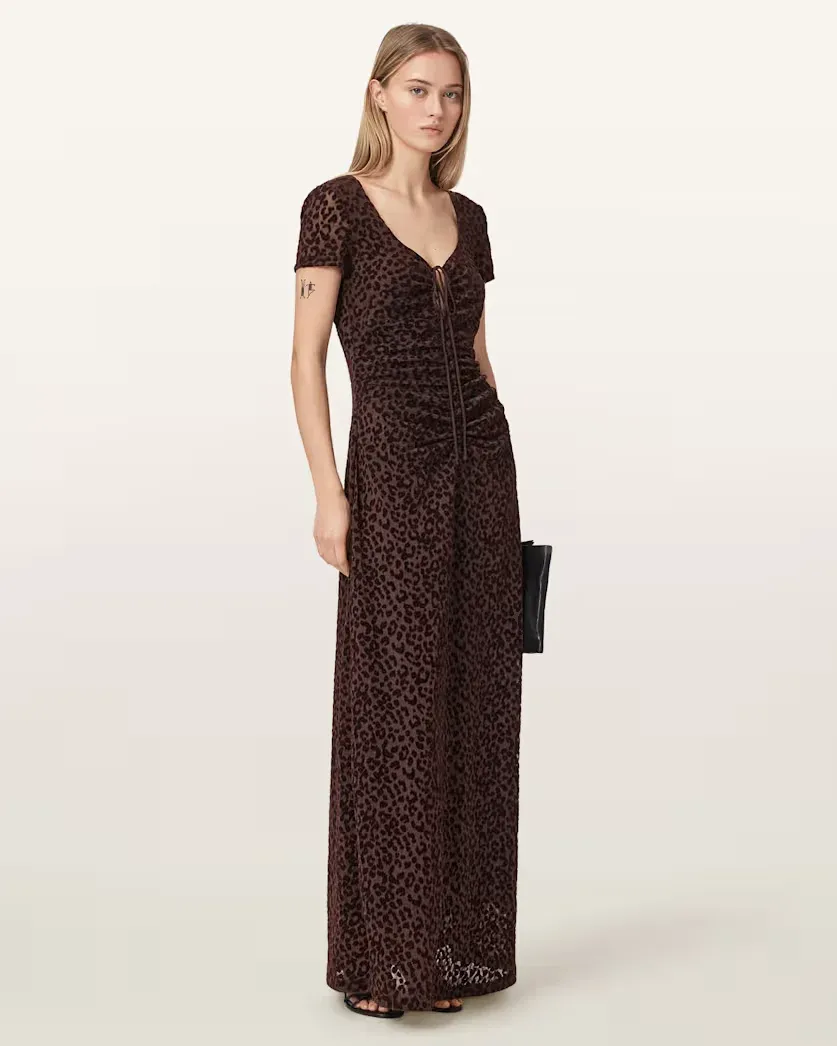 Gabby Slim Fit Mesh Maxi Dress