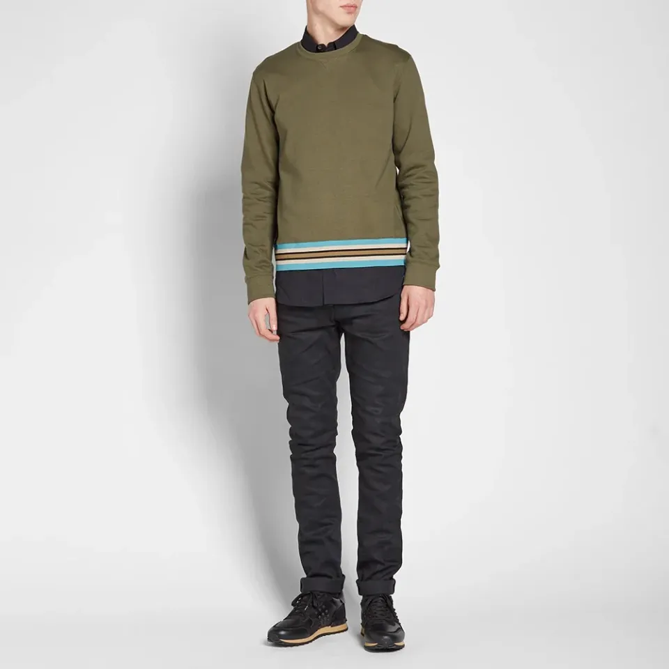 Military Taping Welt Crew Sweat