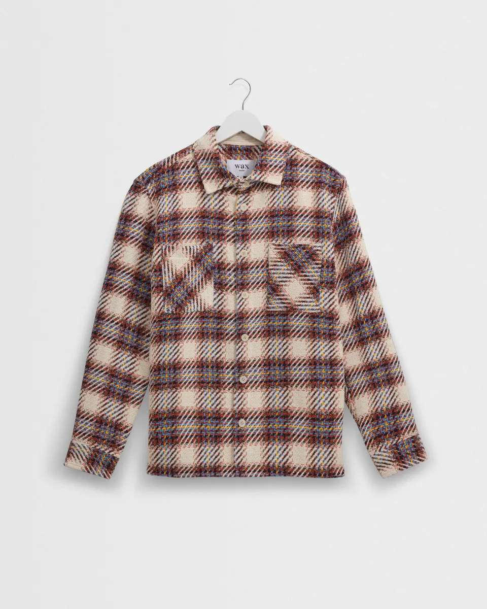 Whiting - Ecru and Multicolour Hutton Check Overshirt