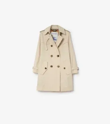 Short Gabardine Summerside Trench Coat​ in Clam beige - Women, Cotton Gabardine