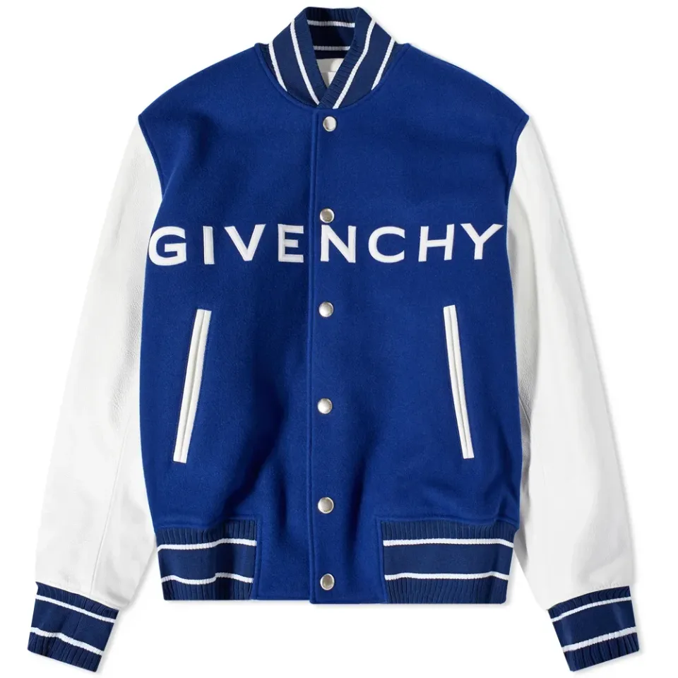 Logo Leather Varsity Jacket