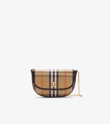 Mini Highlands Chain Crossbody Bag in Sand beige - Women, Cotton, Linen
