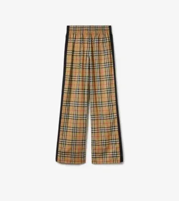 Check Cotton Trousers in Archive beige