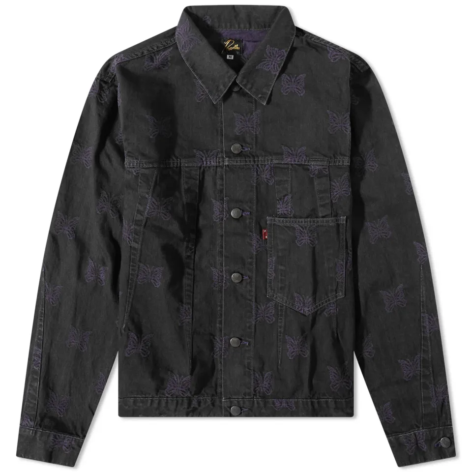 Papillion Jacquard Darts Denim Jacket