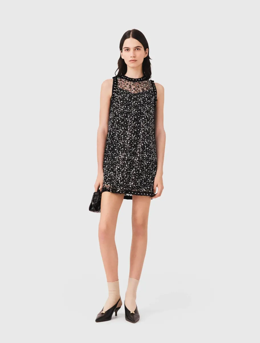 Rhinestone floral dress