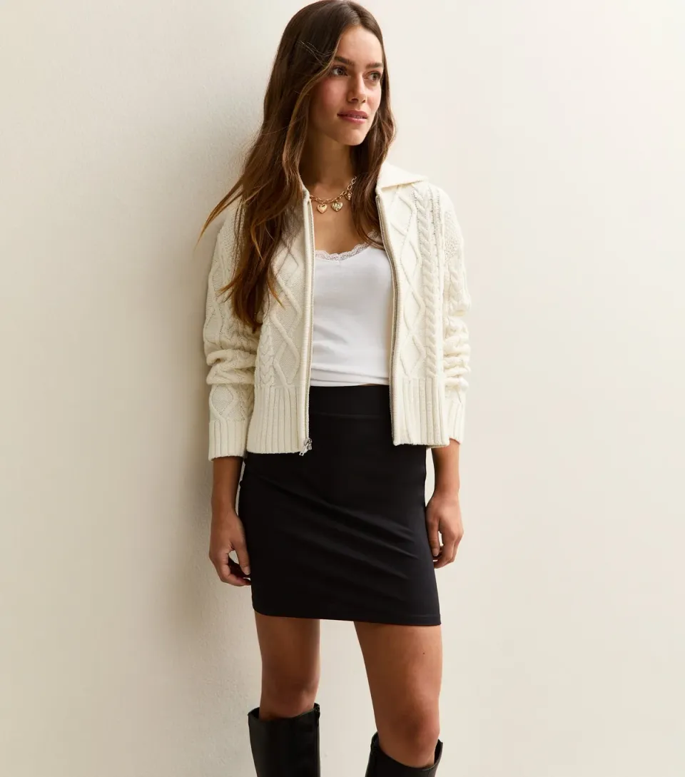 Women's Petite Black Jersey Tube Mini Skirt