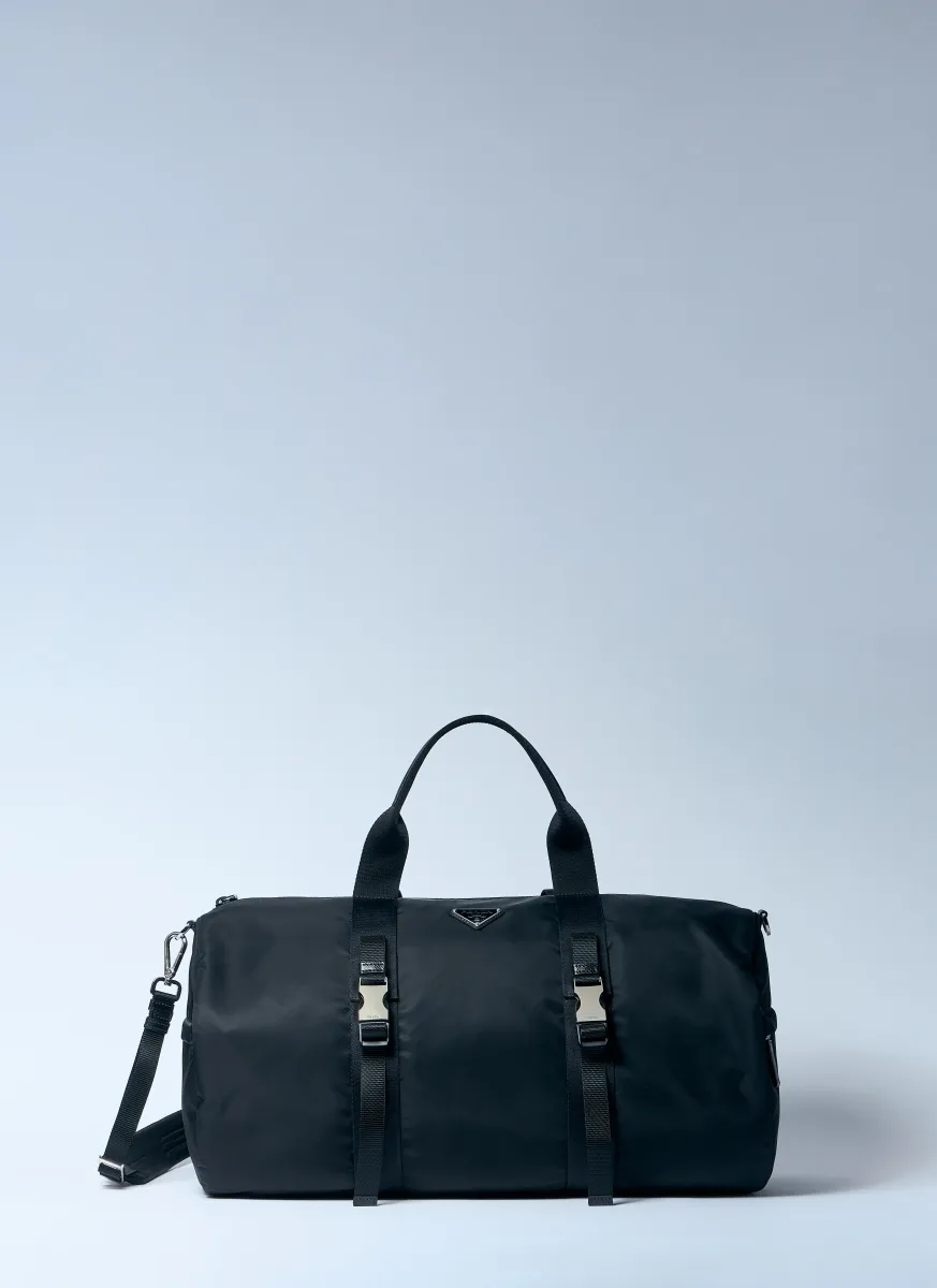 Re-Nylon And Saffiano Leather Duffle Bag