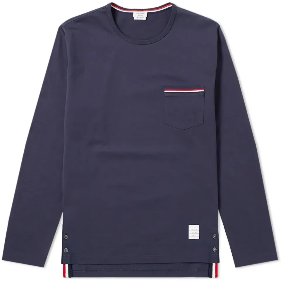 Long Sleeve Medium Weight Jersey Pocket Tee