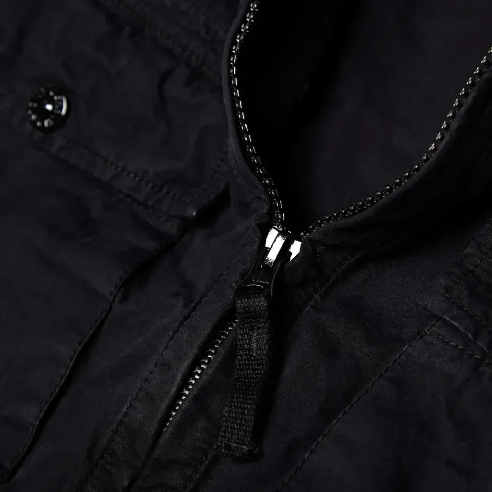 Tela Cotone Garment Dyed Zipped Overshirt