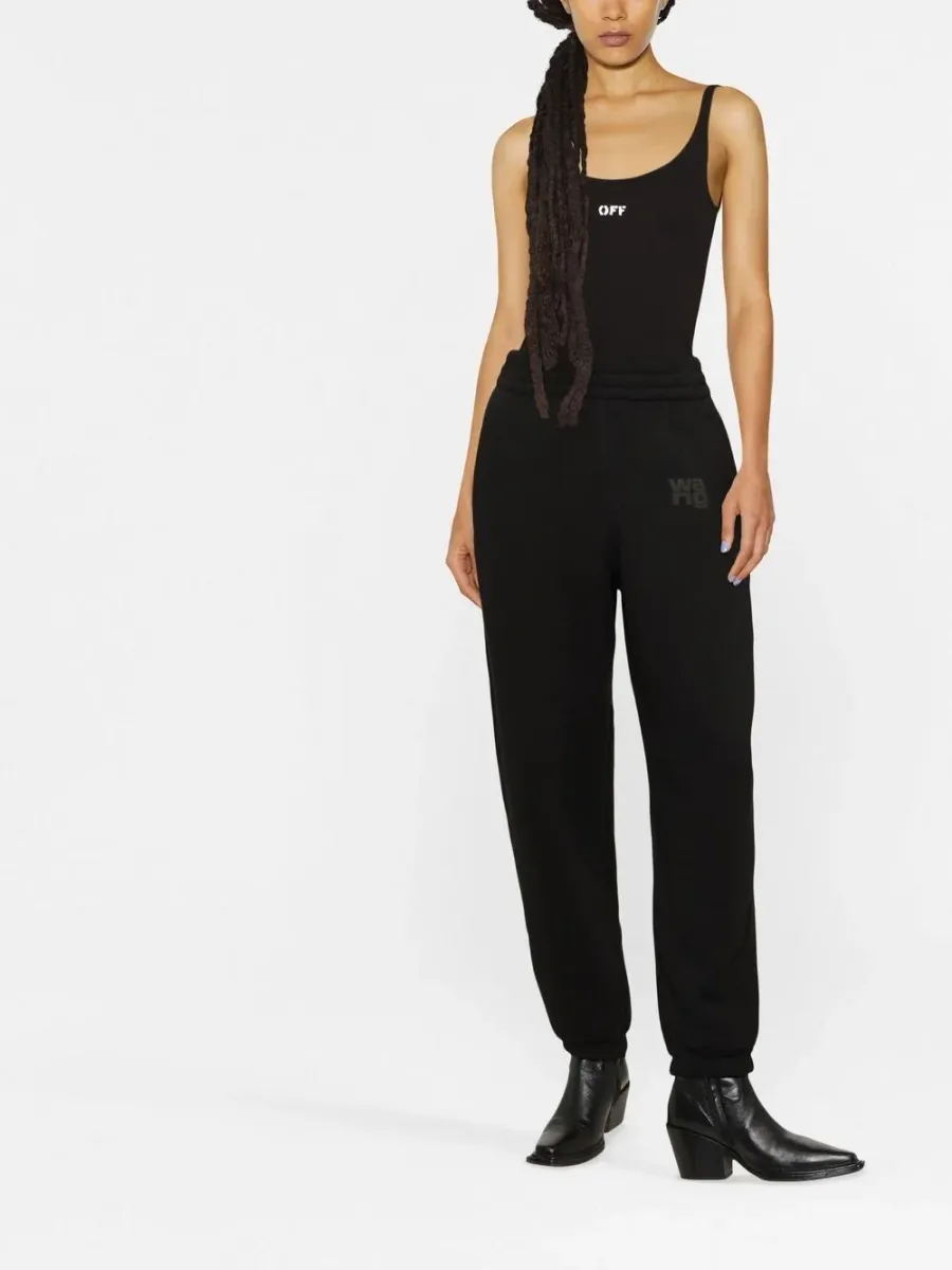 logo-print tapered track trousers