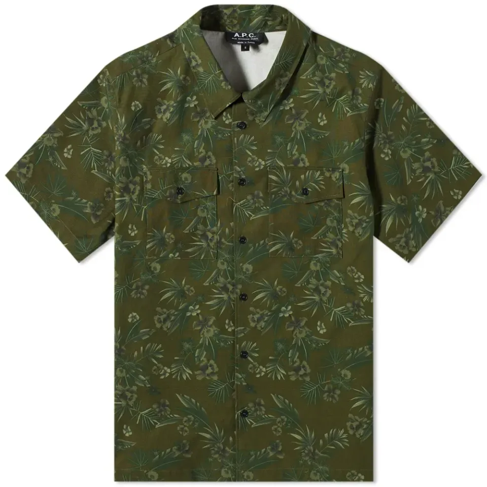 A.P.C. Augustin Hawaiian Print Ripstop Shirt