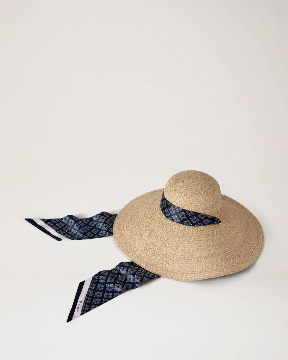 Raffia Scarf Tie Sun Hat