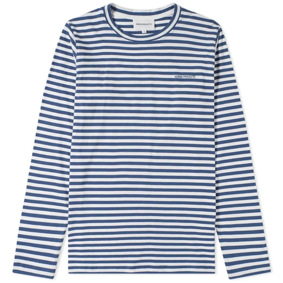 Long Sleeve James Logo Stripe Tee