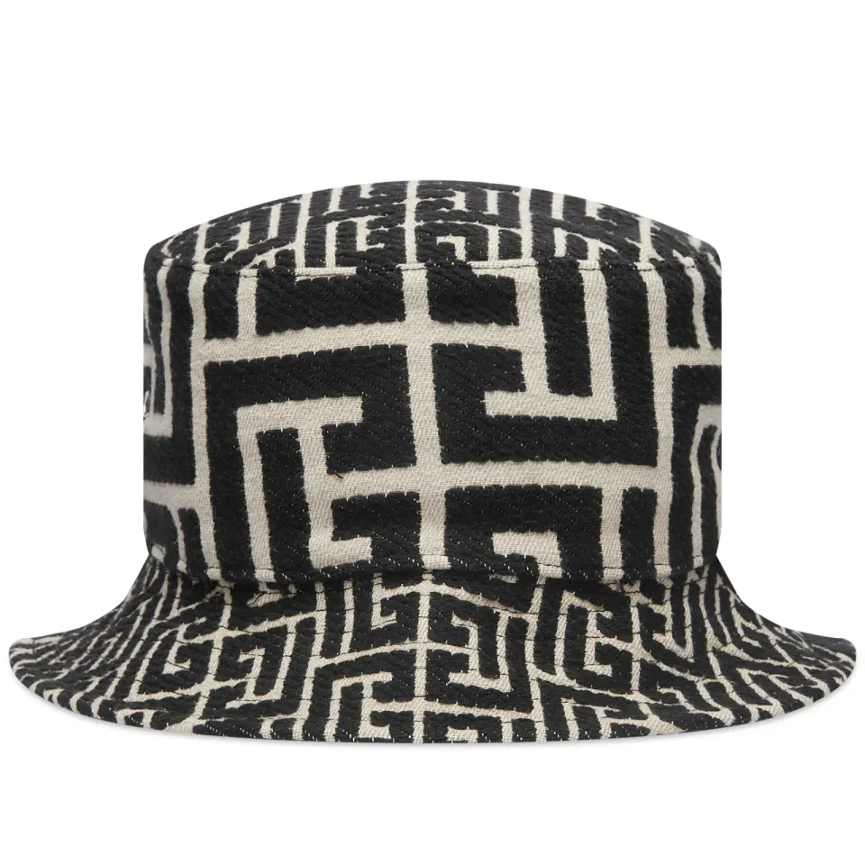 Jacquard Monogram Bucket Hat
