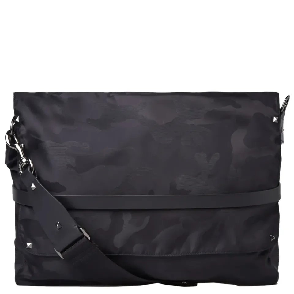 Nylon Camo Messenger Bag