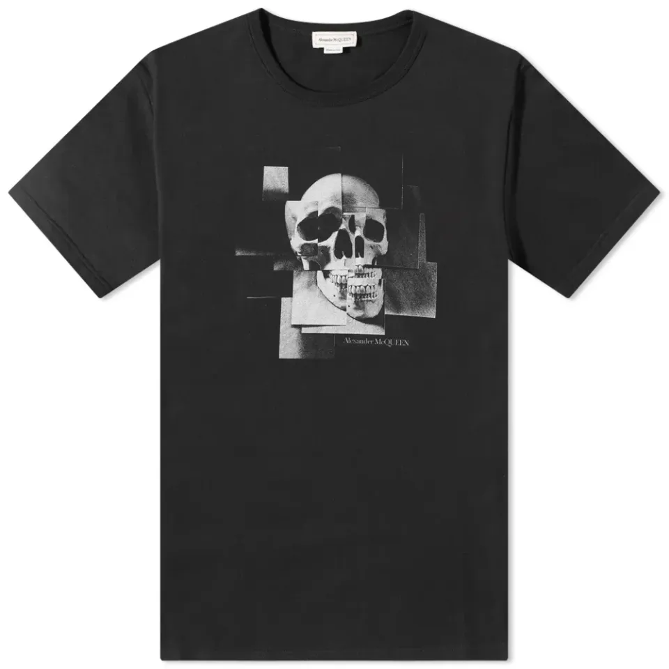 Skull Photo Montage Logo Tee