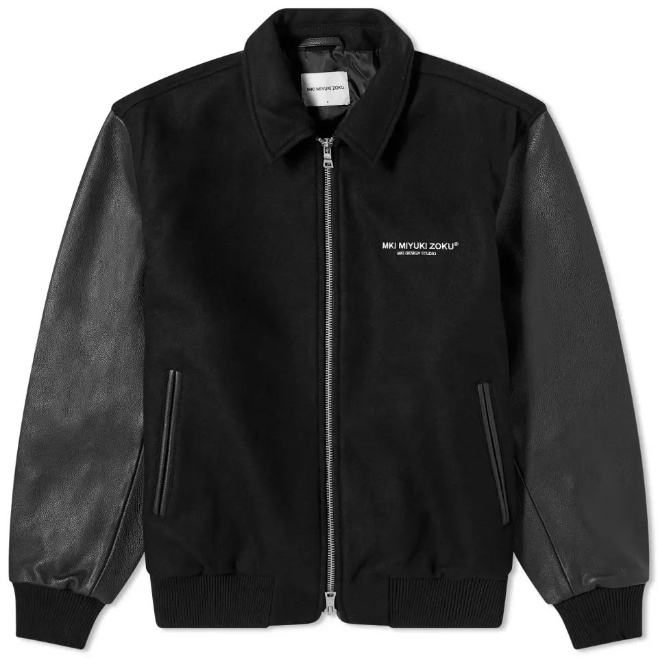 NDM Leather Varsity Jacket