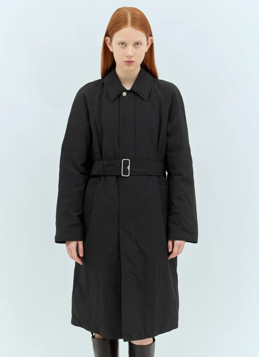 Long Nylon Cotton Padded Car Coat
