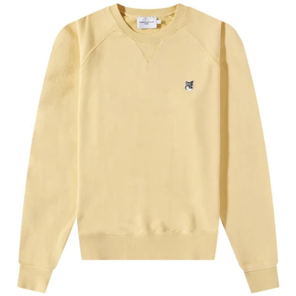 Maison Kitsuné Grey Fox Head Patch Classic Crew Sweat