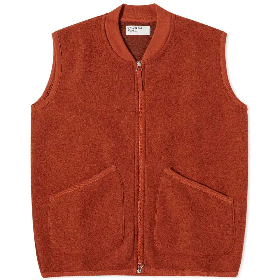 Wool Fleece Zip Waistcoat
