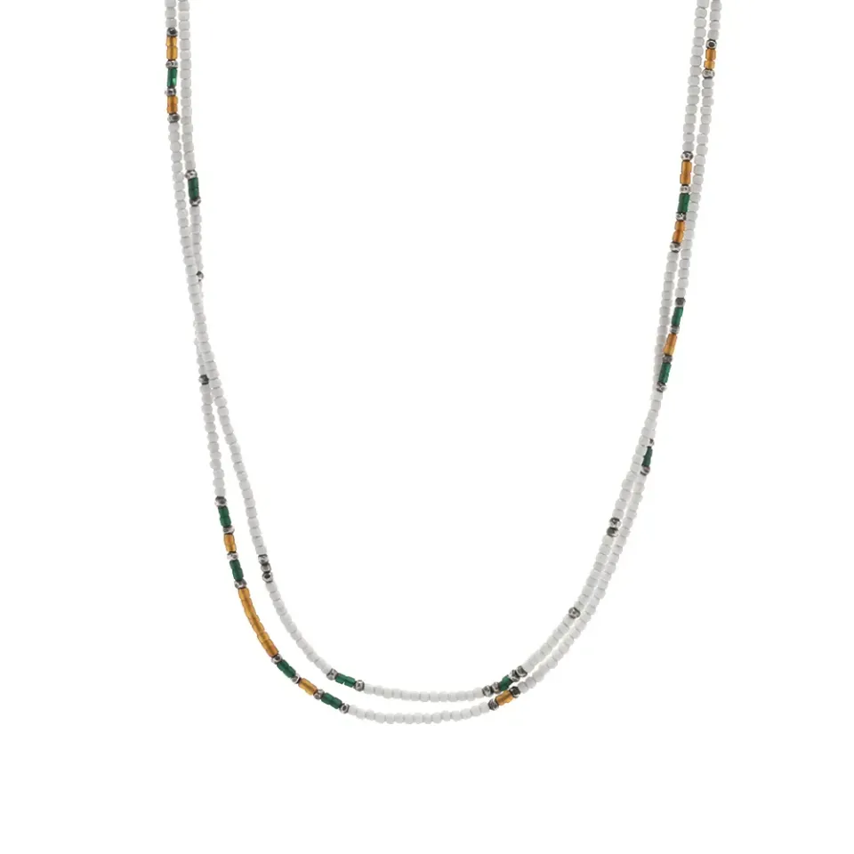 30" Stacked Mini Bead Necklace