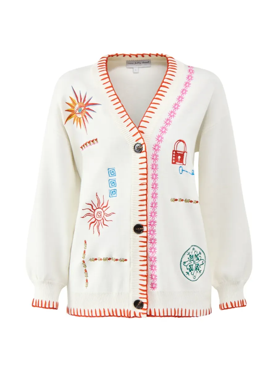 Embroidered Martha Cardigan
