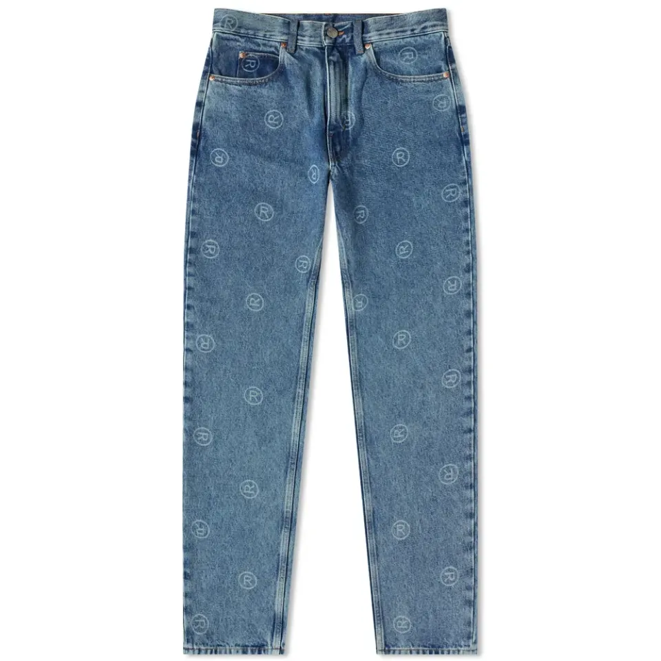 All Over Logo Straight Leg Jeans