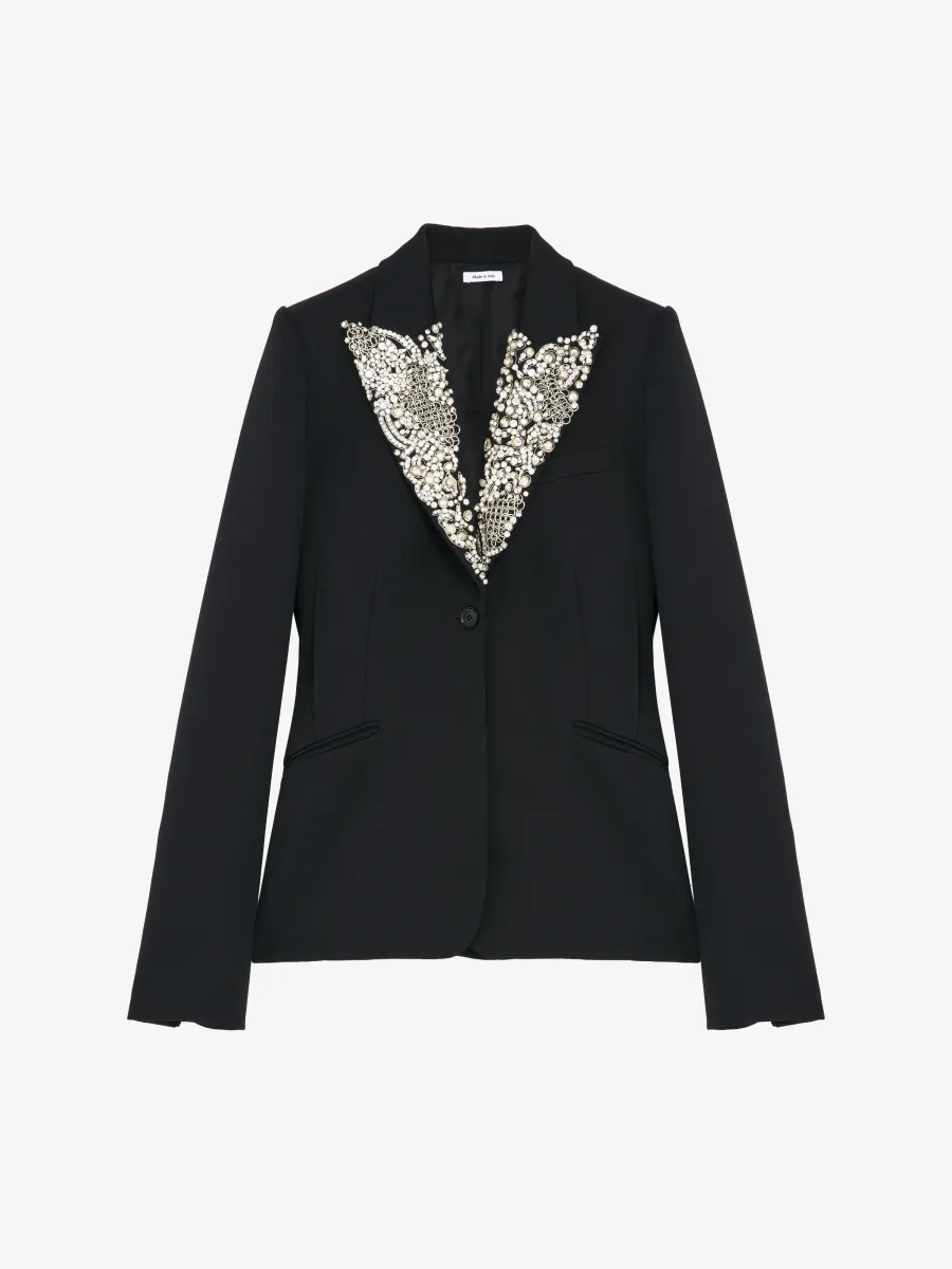 Chain Mail Embroidery Single-breasted Jacket