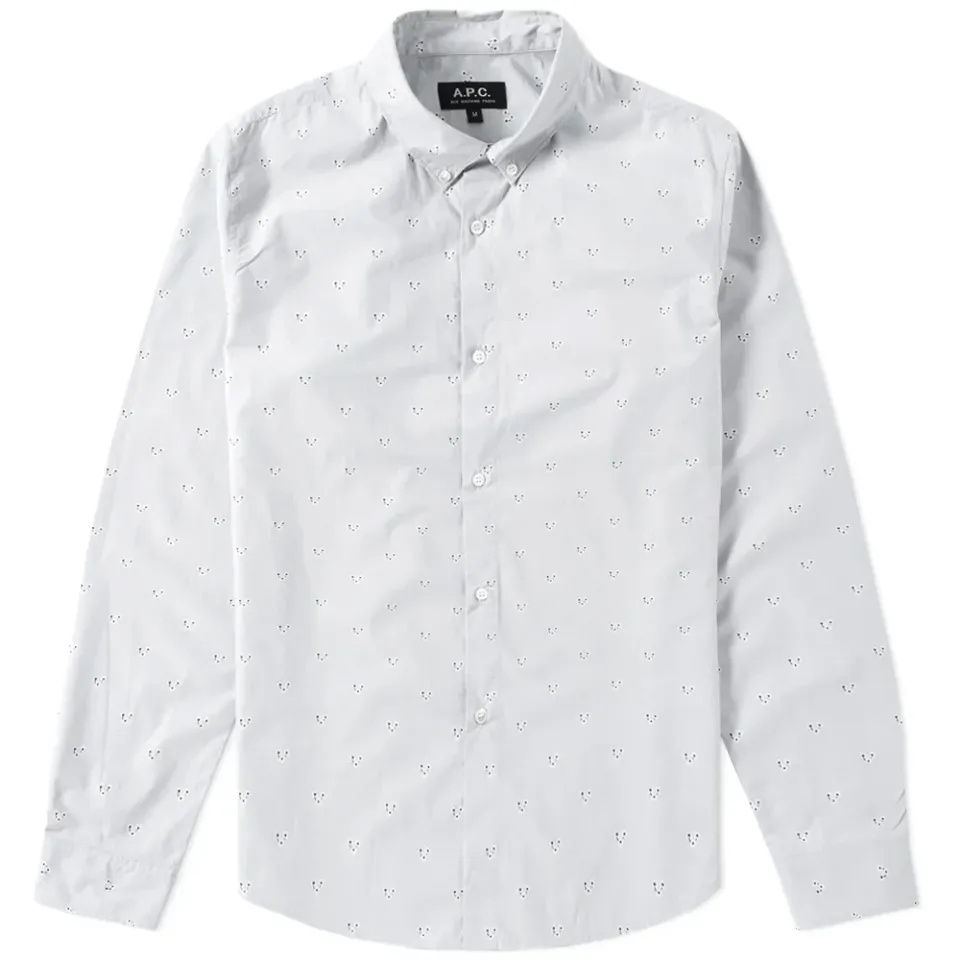A.P.C. Button Down Flower Print Shirt