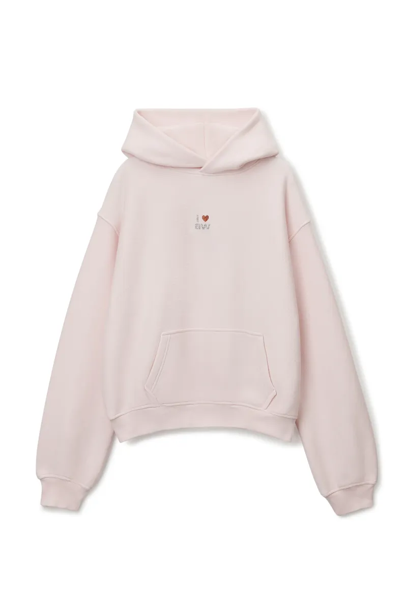 CRYSTAL HOTFIX I HEART AW HOODIE