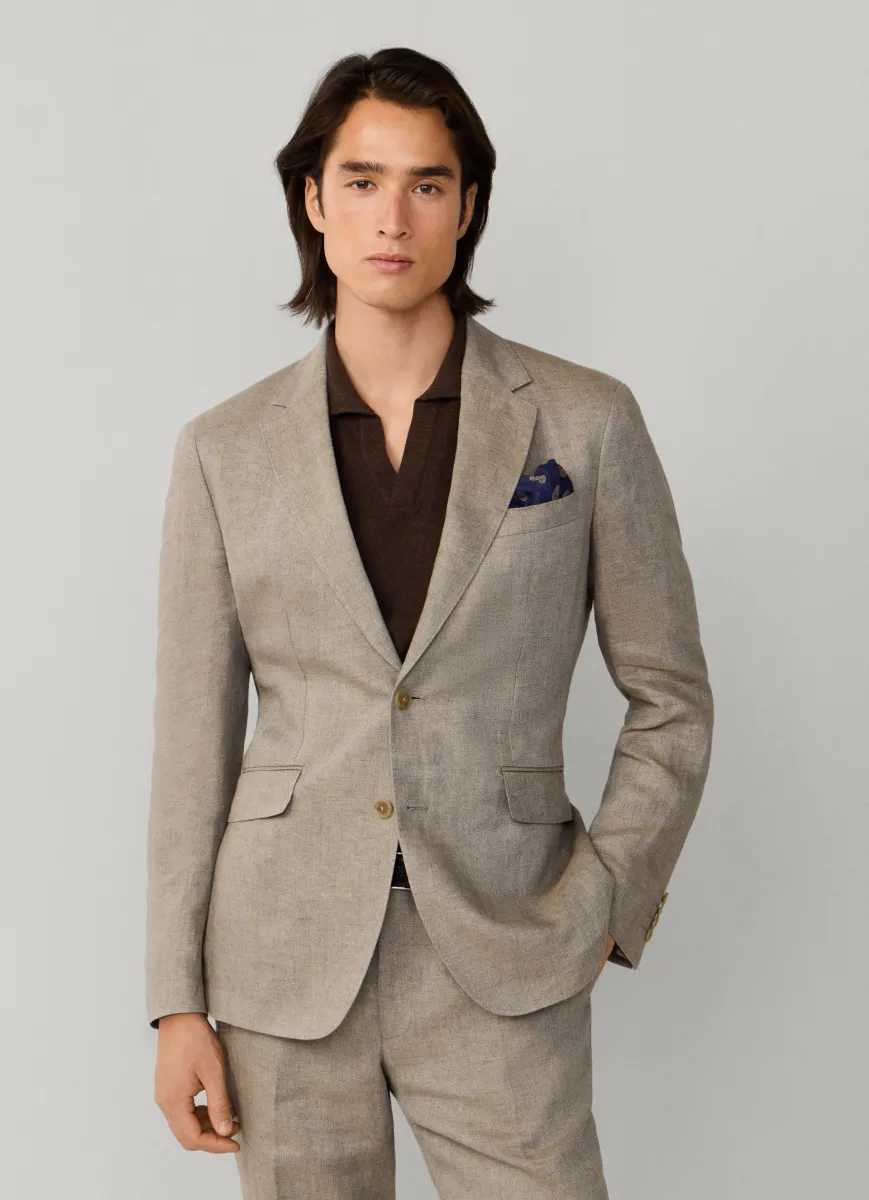 Linen Delave Hopsack Blazer