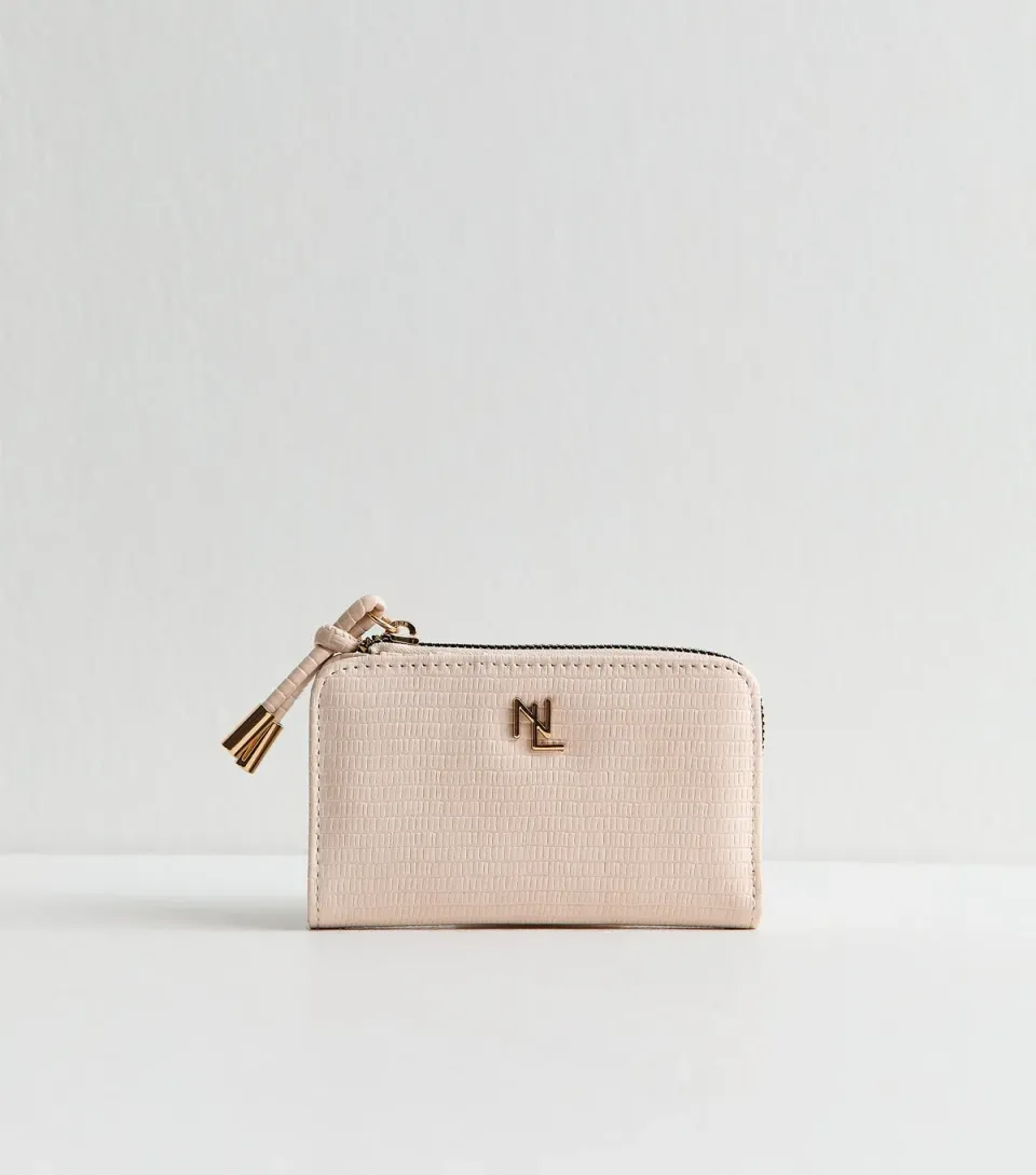 Pink Lizard Embossed Logo Plaque Purse