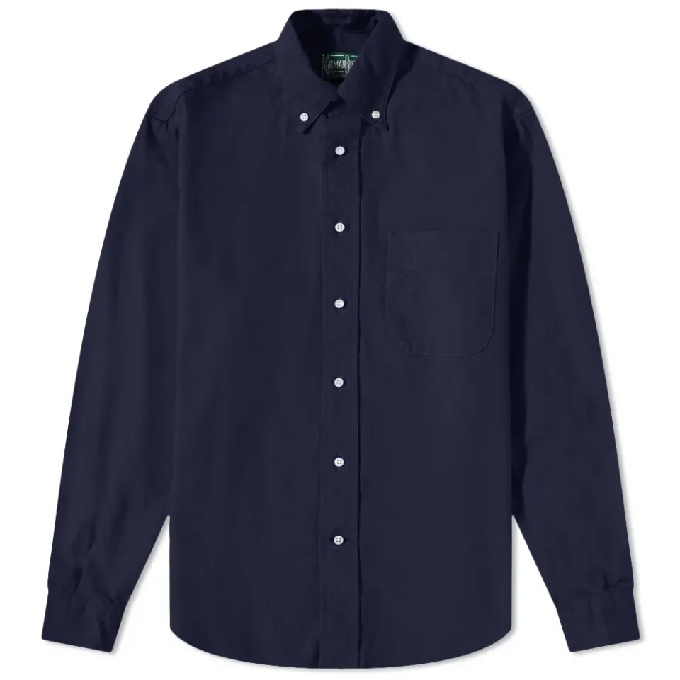 Button Down Overdyed Oxford Shirt - END. Excl