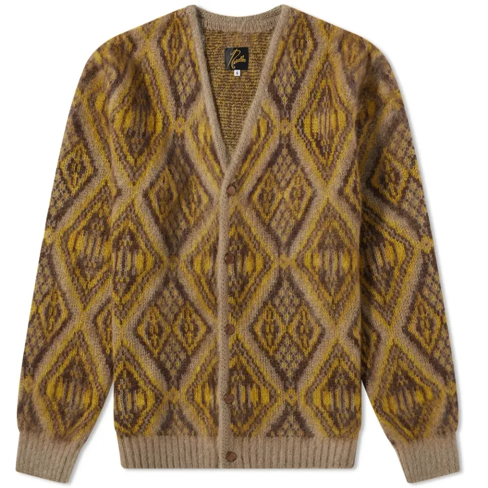 Mohair Geometric Diamond Cardigan