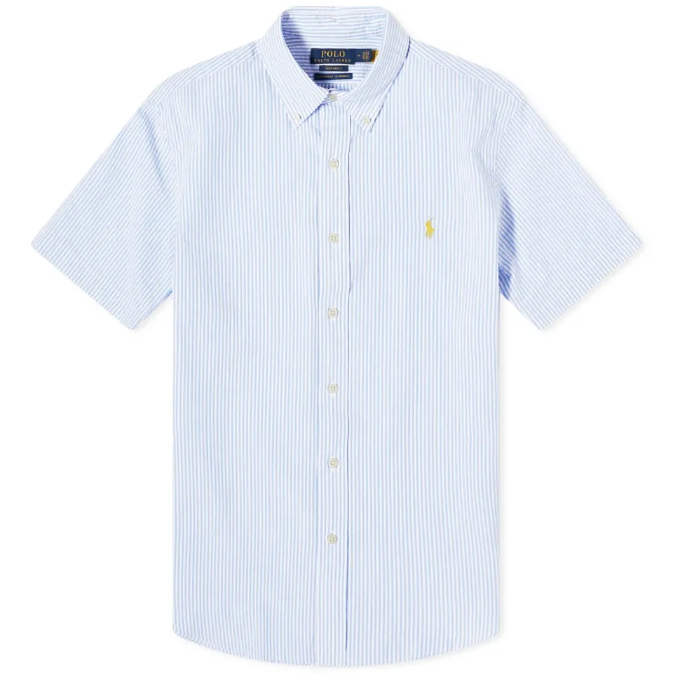 Stripe Seersucker Short Sleeve Shirt