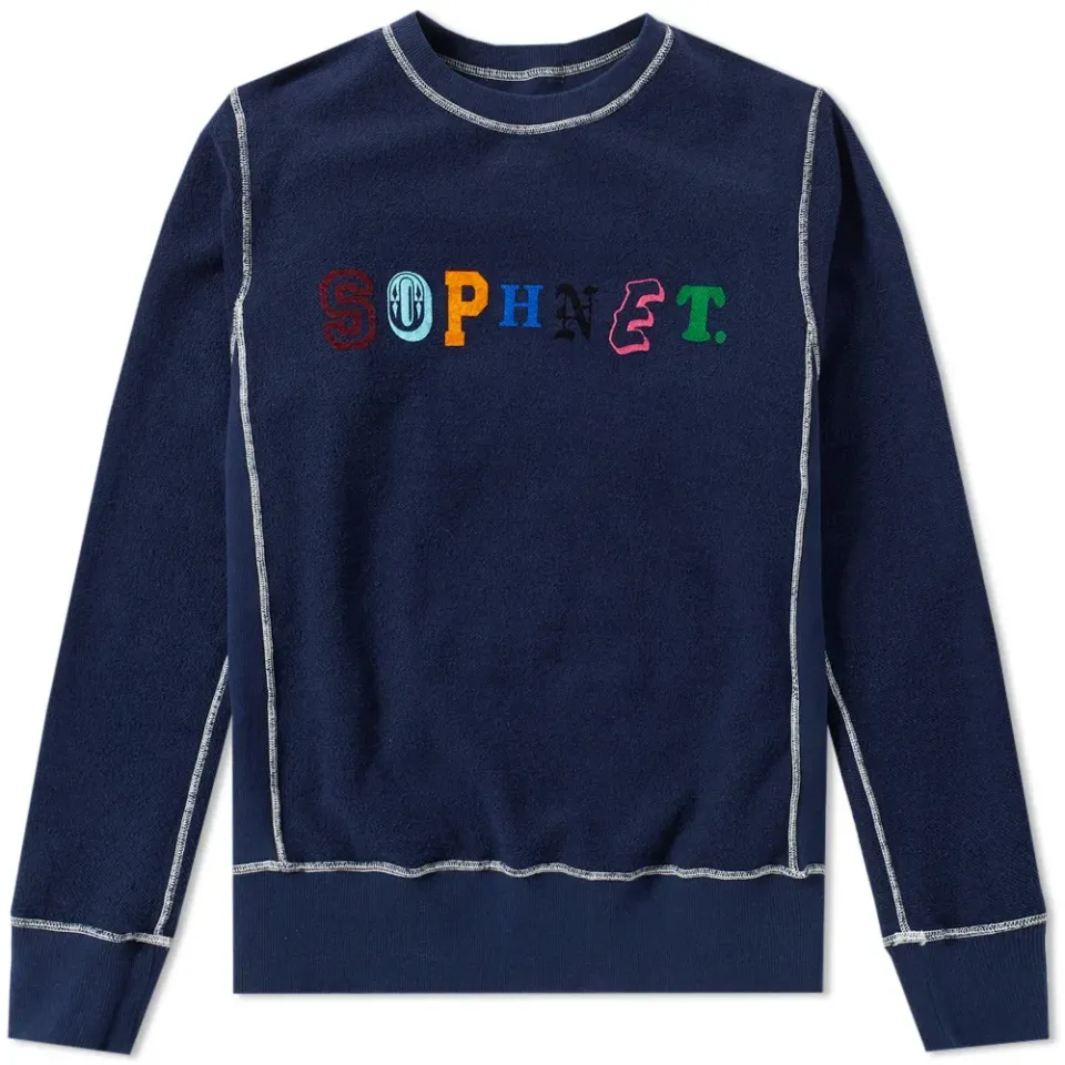 SOPHNET. Reversible Colour Stitch Crew Sweat