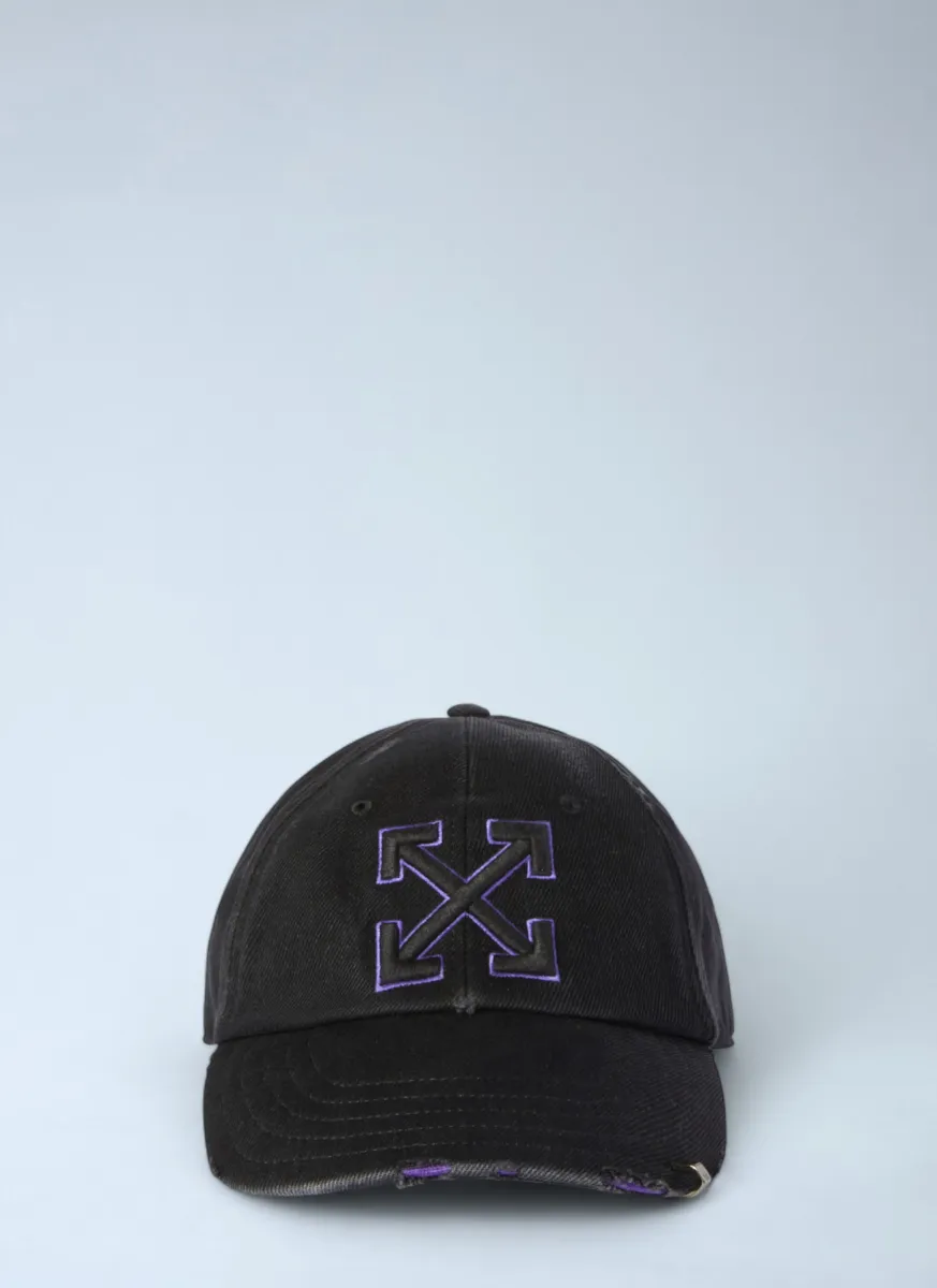 Distressed Denim Baseball Cap