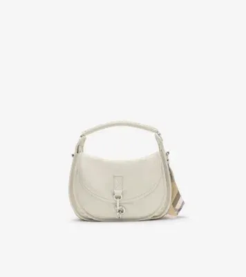 Medium B Clip Messenger Bag in Soap beige - Women, Leather