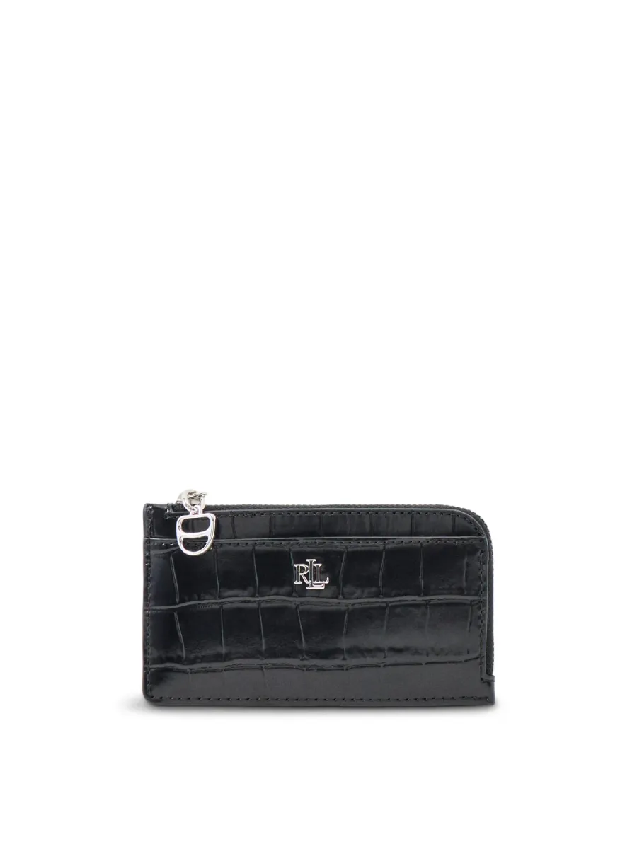 Small Leather Zip Card Case