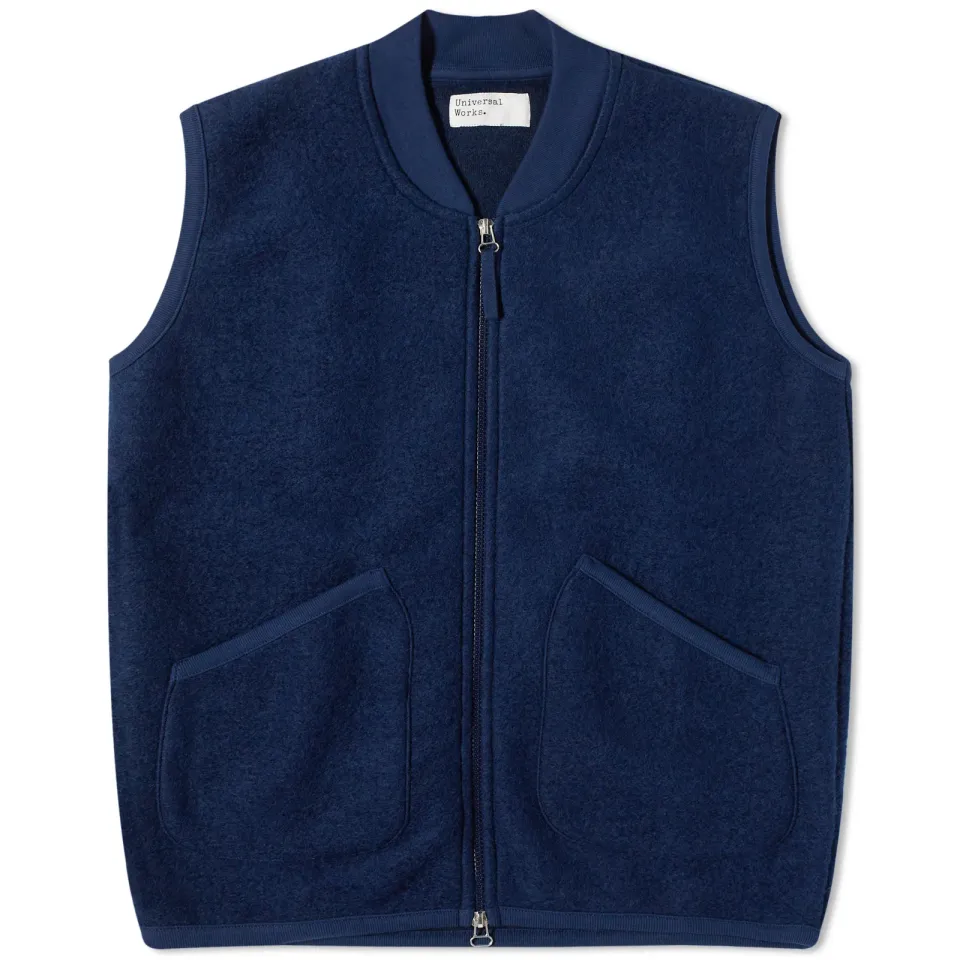 Wool Fleece Zip Waistcoat