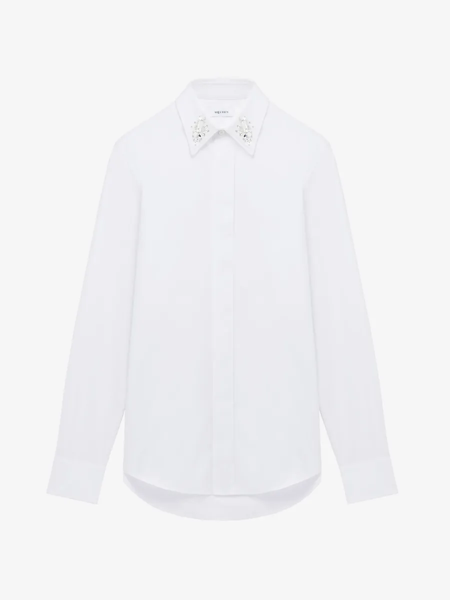 Crystal Mirror Embroidery Shirt