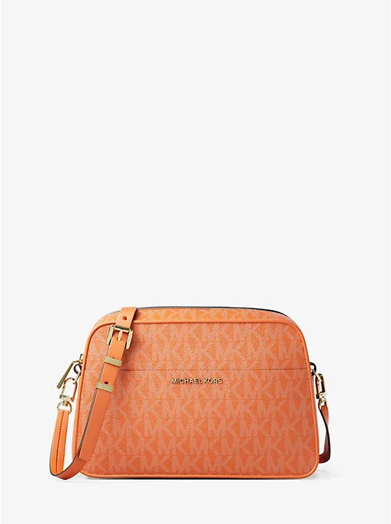 Jet Set Small Signature Logo Camera Crossbody Bag