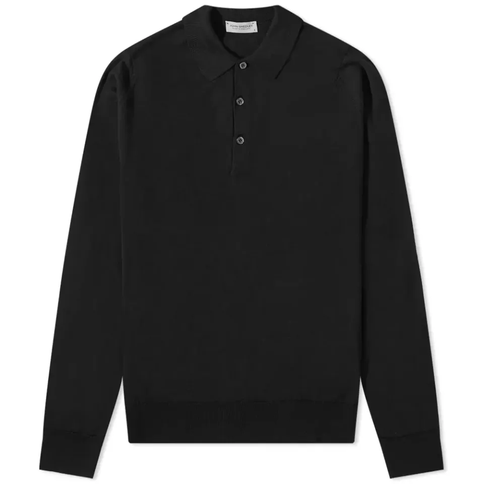 Merino Long Sleeve Knit Polo