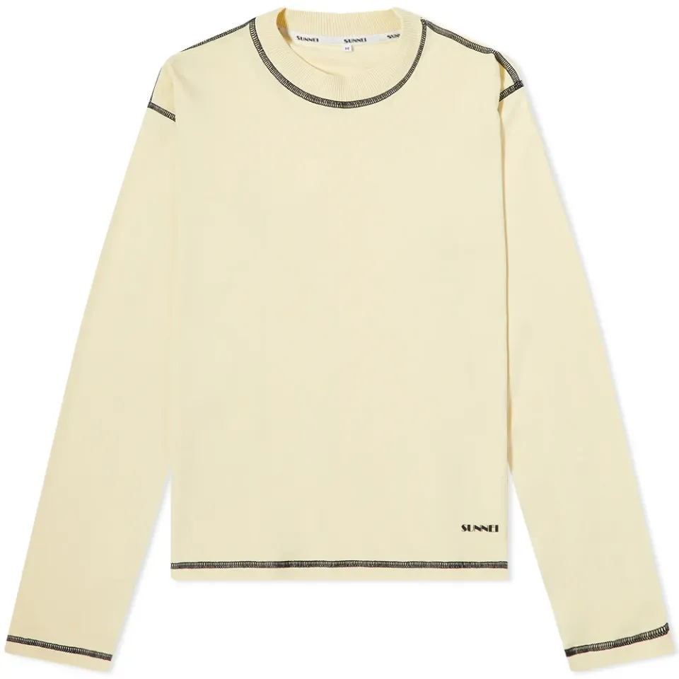 Long Sleeve Contrast Stitch Top