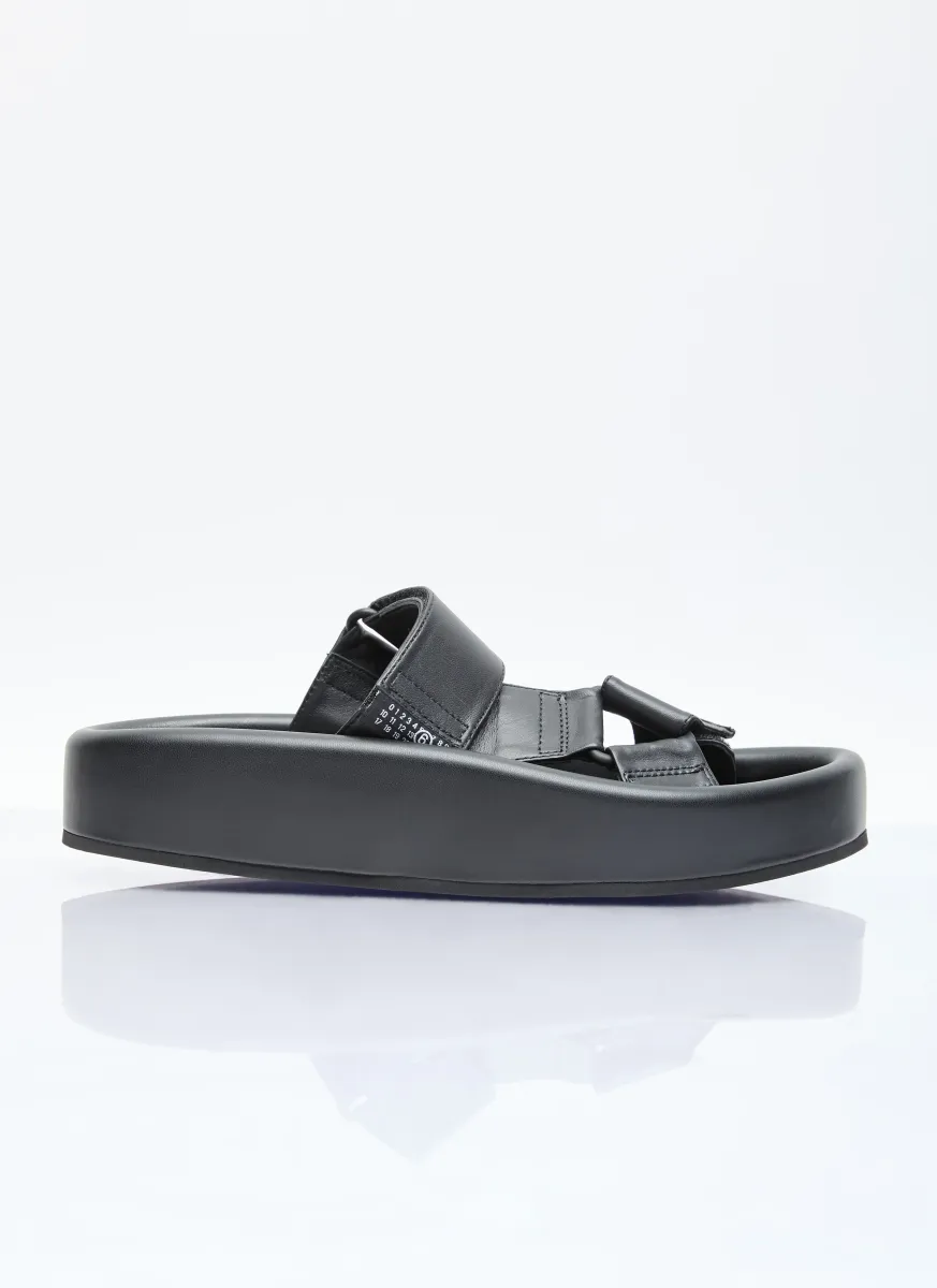 Webbing Slip-On Platform Sandals